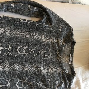 ZARA leopard long sleeve crop top